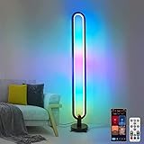 LED Stehlampe Dimmbar Farbwechsel, 18W RGB Ecklampe mit Fernbedienung und APP...