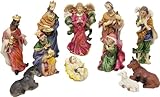 ToCi Krippenfiguren Set Weihnachten mit 11 Figuren (bis 10 cm) im klassischen...
