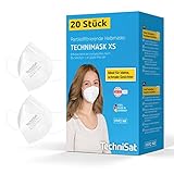 TechniSat TECHNIMASK XS - 20x FFP2 Maske für kleine, schmale Gesichter...