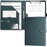 Mymazn Klemmbrett A4 mit Deckel, Mappe A4 Schreibmappe Klemmbrettmappe, PU-Leder...