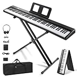 LEADZM 88 Tasten Faltbar Digital Piano, Halbgewichteten Klavier Piano mit...