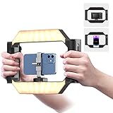 ULANZI U-Rig Smartphone Video Rig mit Licht, Dimmbar 2500K-9000K, Handy...