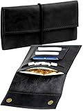 Simaru Handgefertigte Tabaktasche aus italienischem Leder – Weiches Leder,...