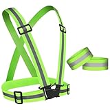 URAQT Reflektierende Sicherheitsweste Set, 1stk Reflektierende Warnweste...