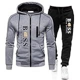 DUHENWU Herren Trainingsanzug 2 Teilig Set Sweatshirt Und Jogginghose...