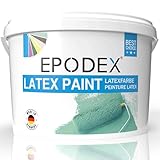 EPODEX® Latexfarbe Matt | Abriebfest Abwaschbar Strapazierfähig Geruchsarm...