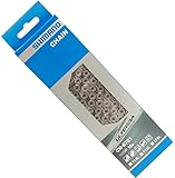 Shimano Fahrrad und Schaltungskette 6701 mit 116 Glieder 10-fach Kette, silber,...