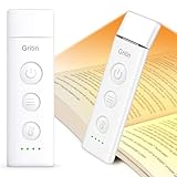 Gritin Leselampe Buch Klemme, USB C Wiederaufladbare Buchlampe Augenschonende...