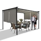 Grindi - Garten Pergola Pavillon Terrassendach mit einstellbarem Stoffdach -...