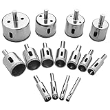 Flintronic Diamantbohrer Set, 15 Stück Glasbohrer Set mit Diamant-Beschichtung...
