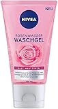 NIVEA Rosenwasser Waschgel (150 ml), Gesichtsreinigung mit MicellAIR Technologie...