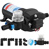 Wasserpumpe Druckwasserpumpe 12V, 45 PSI Selbstansaugende Wasserpumpe mit...