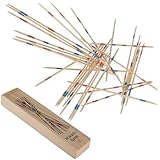 MIJOMA Holz Mikado-Spiel Pick-up-Sticks, in Holzbox, traditionelles...