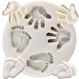 MINFEIDMS Baby Silikon Fondant Form Baby Fuß Hand Süßigkeiten Schokoladenform...