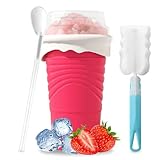 Herbst Slushy Maker 500ml Silikon Squeeze Cup Mit Strohhalmlöffel - Slush Eis...