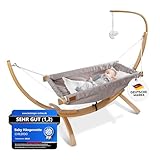 CHILDOO Baby Hängematte [QuickFix-Schlaufe] Babywiege Babybett Federwiege mit...