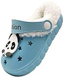 Vorgelen Kinder Winter Clogs Warme Gefüttert Hausschuhe Mädchen Jungen Plüsch...
