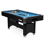 Buckshot Billardtisch 6ft Winner Schwarz - 183x90x79 cm - 6 Fuß Pool Billard -...