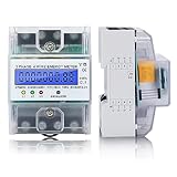 BOSYTRO Stromzähler 3 Phasen Stromzähler Hutschiene 230 / 400V 5-100A,...