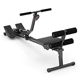 Rudergerät für Zuhause, Klappbar Hydraulisches Fitness-Rudergerät mit 12...