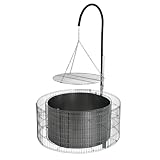 bellissa – Gabionen-Feuerstelle mit Grillgalgen & schwenkbarem Grillrost -...