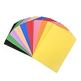 ewtshop® Moosgummi DIN A5, 50 Blatt in 10 Farben, Moosgummi, Schaumstoff für...