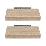 EUGAD Wandregal Wandboard 2er Set Hängeregal Holz Board Modern Eiche Gelb...