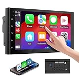 Haudio 7 Zoll 2 Din Radio Android mit Wireless CarPlay und Android Auto,Touch...
