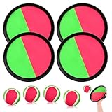 Outdoor Klettballspiel für Kinder ab 3, Klettballspielen mit 4 Fangscheiben 4...