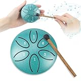 Zungentrommel Steel Tongue Drum 6 Töne Handpan Instrument Stahlzungentrommel...