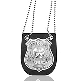 Polizeimarke Kette, Police Badge mit Ketten, Polizei Kostüm Zubehör Polizei...