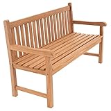 Divero 3-Sitzer Bank Holzbank Gartenbank Sitzbank 150 cm – zertifiziertes...