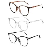 Teuena 3 Pack Blaues Licht Blockieren Brillen, Blaulichtfilter Brille, Runde...