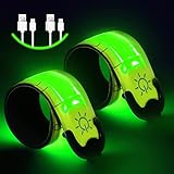 Flintronic LED Armband Aufladbar, Reflective LED Leuchtarmband mit USB, Led...
