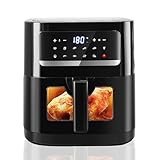 Heißluftfritteuse Air fryer mit Sichtfenster, Emphsism Airfryer XXL 7L 1700W...