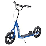 HOMCOM Kinderroller mit Hinterbremse Kickscooter 12 Zoll Tretroller Roller...