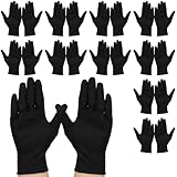 ZYNERY 11 Paar Baumwollhandschuhe schwarz, Handschuhe Weich Unterziehhandschuhe...