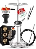 M. ROSENFELD Edelstahl Shisha Set Komplett - SSS Reise Shisha Köpfe und Shisha...