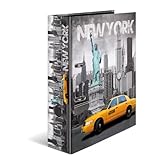 HERMA Ordner A4 New York USA, 7 cm breit, Kinder Ringordner mit Städte Motiv,...