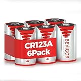 BEVIGOR CR123A Lithium Batterie 6 Stück, 1500mAh 3V Li-Ion, Nicht...