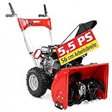 Hecht 9555 Benzin-Schneefräse (56 cm Räumbreite, 4 kW / 5,5PS, 4-Vorwärts-, 1...