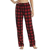 LNFINTDO 1-2er Pack Damen Pyjamahose Loungehose Schlafanzughose Soft Lang Fleece...