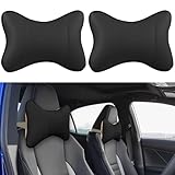 VAGCARS 2 Stück Auto Kopfstütze, Nackenkissen für Autositz, Leder Kopfstütze...