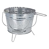 Mojawo BBQ Outdoor Picknickgrill Grilleimer Feuereimer Minigrill tragbar...