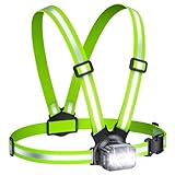 Rolgno 500 Lumen Lauflicht, Lauflampe Joggen mit 360° Reflektoren,...
