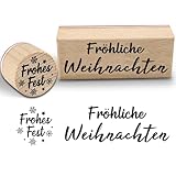 WAMIOKAGRO 2 Stück Stempel Weihnachten Set, Weihnachtsstempel 'Fröhliche...