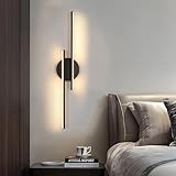 Mckalen LED Wandlampe Innen 24W 2700LM, Modern LED Wandleuchte Innen Schwarz...