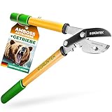 GRÜNTEK GRIZZLY Astschere mit Metall-Amboss, SK5-Stahl & Antihaftbeschichtung...