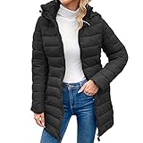 KADUNDI Damen Puffer Jacke Full Zip Langarm Daunenmäntel Gesteppte Komfortjacke...