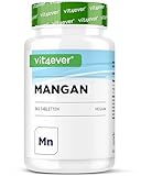 Mangan 10 mg - 365 Tabletten für 1 Jahr - Laborgeprüft (Wirkstoffgehalt &...